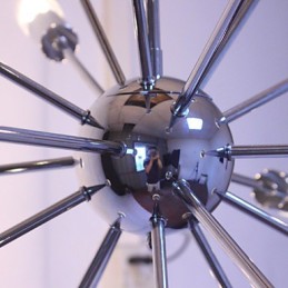 Lustr Moderní Globe Living Přívěsek Jídelna Nákupní Prodejna Noční Kov Chrome