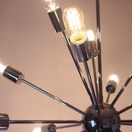 Lustr Moderní Globe Living Přívěsek Jídelna Nákupní Prodejna Noční Kov Chrome