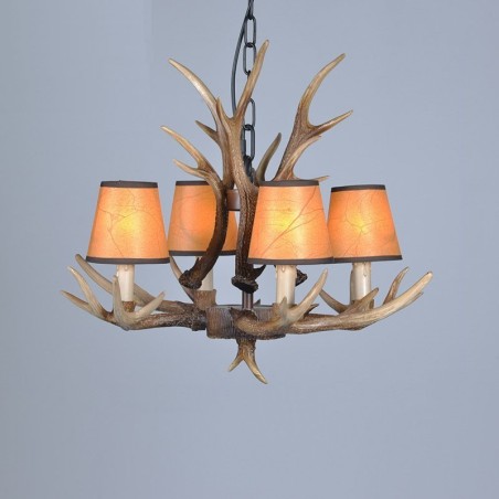 4 Lehké rustikální umělecké Retro Antler starožitný lustr se stínidly 4 Lehké rustikální umělecké Retro Antler starožitný lustr se stínidly