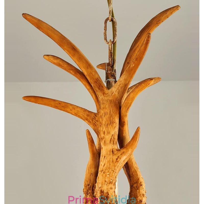 8 Lehký rustikální umělecký Retro Antler starožitný lustr