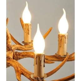8 Lehký rustikální umělecký Retro Antler starožitný lustr