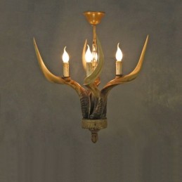 4 Lehké rustikální umělecké Retro Antler starožitný lustr
