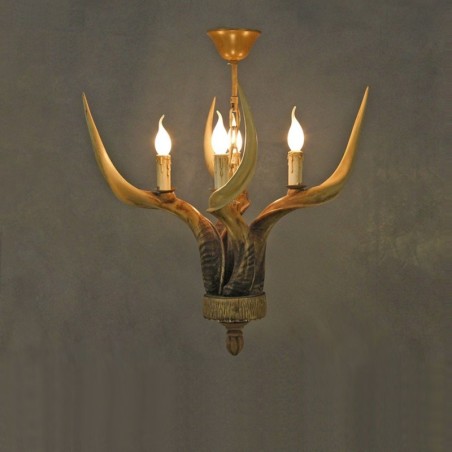 4 Lehké rustikální umělecké Retro Antler starožitný lustr 4 Lehké rustikální umělecké Retro Antler starožitný lustr