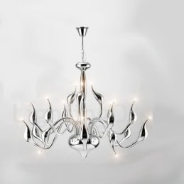 18 světel Stainless Post Modern Swan Lustr Light G4 Chrome Finished