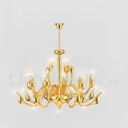 24 světel Moderní lustr Swan Light G4 zlacení