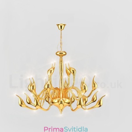 24 světel Moderní lustr Swan Light G4 zlacení 24 světel Moderní lustr Swan Light G4 zlacení