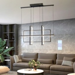 Stmívatelné závěsné svítidlo moderní design čtyři obdélníky