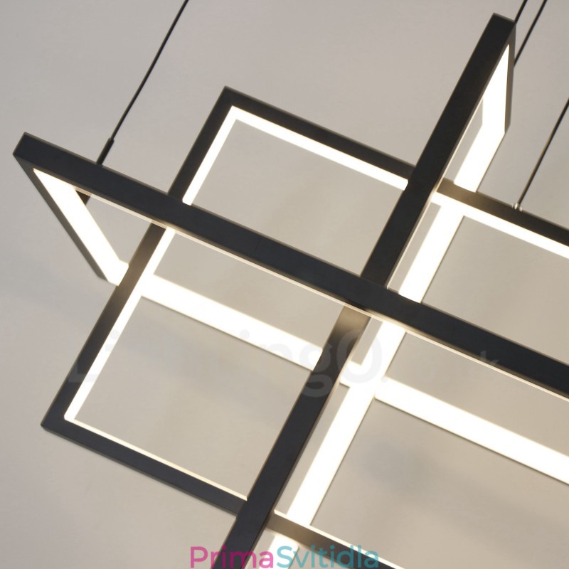 Stmívatelné závěsné svítidlo moderní design čtyři obdélníky