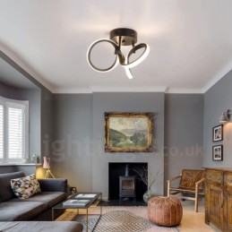 Triakový spínač stmívatelný černé moderní moderní severský styl zapuštěné kulaté stropní svítidlo