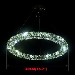 Křišťálové závěsné osvětlení Moderní jednoduché D40CM Třístranné K9 Krystalová vnitřní stropní svítidla Svítidla