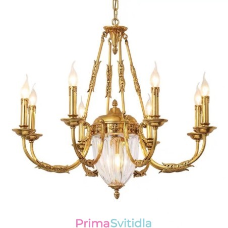 Luxusní francouzská celoměděná křišťálová lampa Jídelní svítidlo Lustr Luxusní francouzská celoměděná křišťálová lampa Jídelní svítidlo Lustr