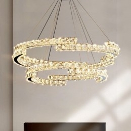 Kulaté křišťálové závěsné svítidlo Luxusní interiérové stropní svítidlo K9 Crystal