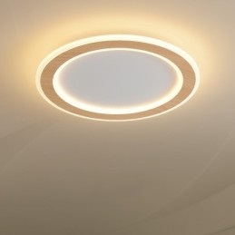 Kulaté dřevěné moderní zapuštěné stropní svítidlo pro vnitřní osvětlení