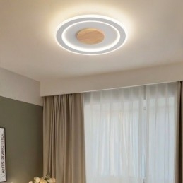 Kulaté dřevěné moderní zapuštěné stropní svítidlo pro vnitřní osvětlení