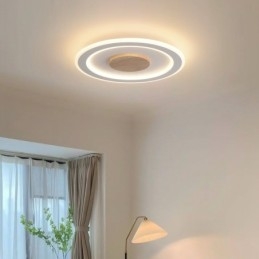 Kulaté dřevěné moderní zapuštěné stropní svítidlo pro vnitřní osvětlení