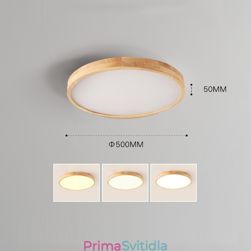 Kulaté dřevěné moderní zapuštěné stropní svítidlo pro vnitřní osvětlení