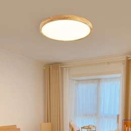 Kulaté dřevěné moderní zapuštěné stropní svítidlo pro vnitřní osvětlení