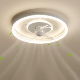 Moderní kulaté ultratenké tiché neviditelné plnospektrální ochrana očí stmívatelné zapuštěné ventilátorové světlo