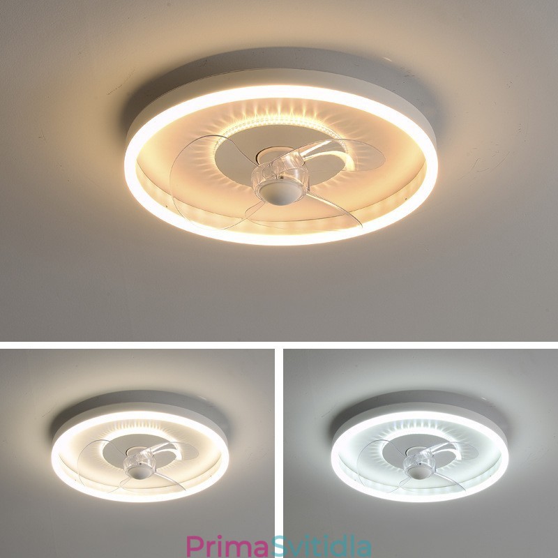 Moderní kulaté ultratenké tiché neviditelné plnospektrální ochrana očí stmívatelné zapuštěné ventilátorové světlo