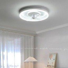 Moderní kulaté ultratenké tiché neviditelné plnospektrální ochrana očí stmívatelné zapuštěné ventilátorové světlo