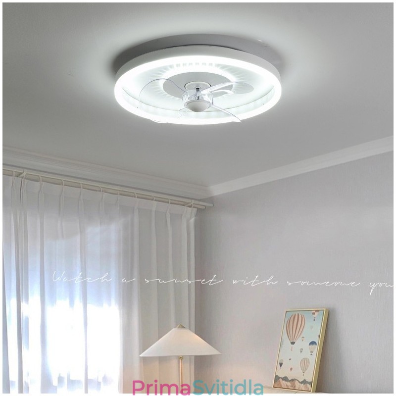Moderní kulaté ultratenké tiché neviditelné plnospektrální ochrana očí stmívatelné zapuštěné ventilátorové světlo