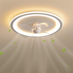 Nordic Round Ultra tenký Tichý Neviditelný Stmívatelný Zapuštěný ventilátor Světlo s celospektrální ochranou očí