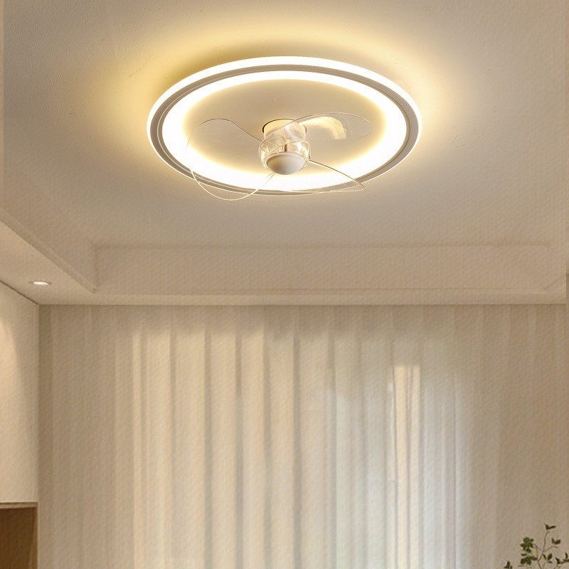 Nordic Round Ultra tenký Tichý Neviditelný Stmívatelný Zapuštěný ventilátor Světlo s celospektrální ochranou očí