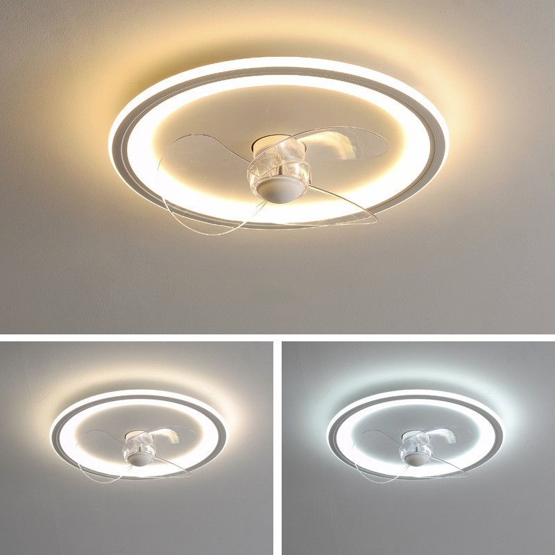 Nordic Round Ultra tenký Tichý Neviditelný Stmívatelný Zapuštěný ventilátor Světlo s celospektrální ochranou očí