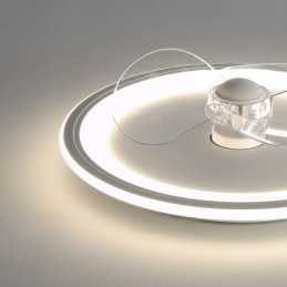 Nordic Round Ultra tenký Tichý Neviditelný Stmívatelný Zapuštěný ventilátor Světlo s celospektrální ochranou očí