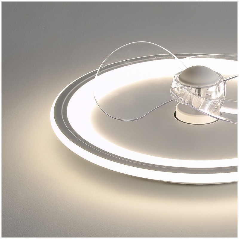 Nordic Round Ultra tenký Tichý Neviditelný Stmívatelný Zapuštěný ventilátor Světlo s celospektrální ochranou očí