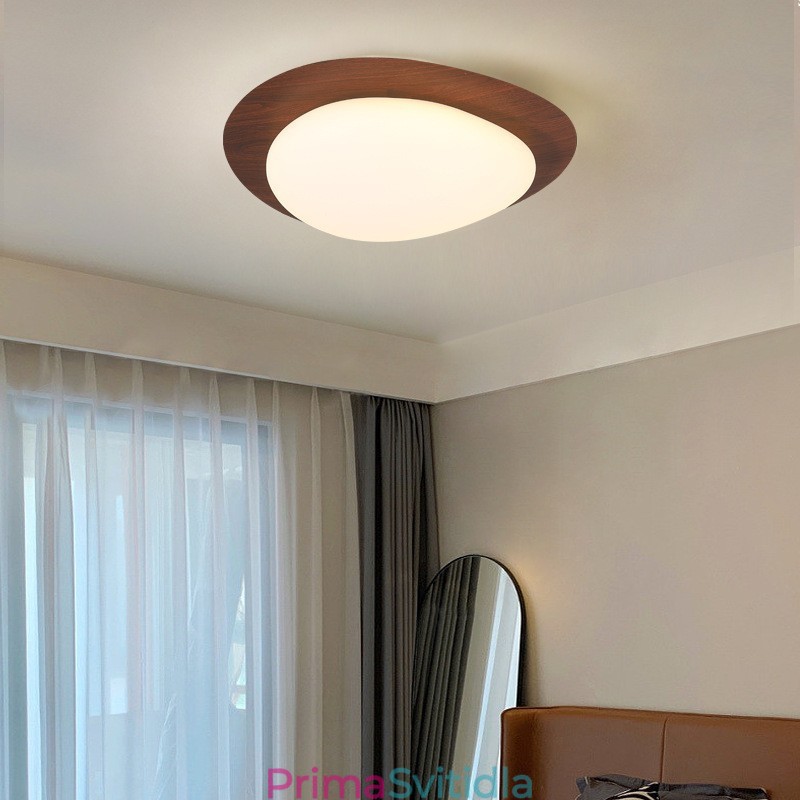 Stmívatelná celospektrální ochrana očí Stropní svítidlo Nordic Log Grain Pebble