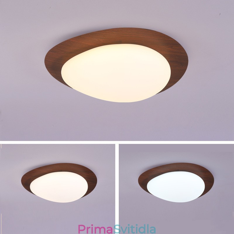 Stmívatelná celospektrální ochrana očí Stropní svítidlo Nordic Log Grain Pebble