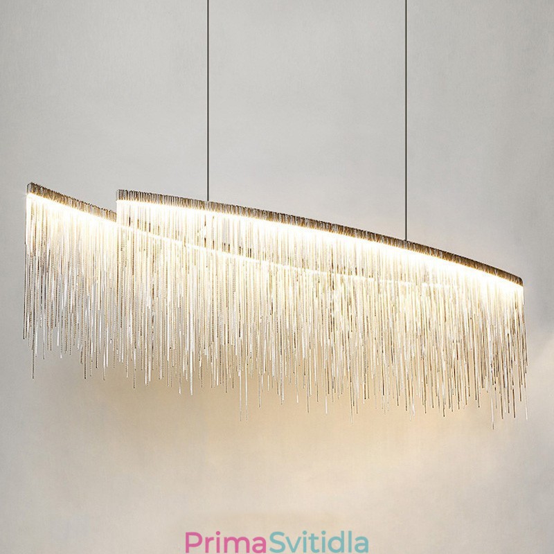 Střapce Extra velký designový stropní závěsný světelný ostrov