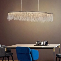 Střapce Extra velký designový stropní závěsný světelný ostrov
