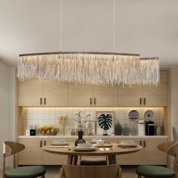 Střapce Extra velký designový stropní závěsný světelný ostrov
