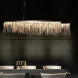 Střapce Extra velký designový stropní závěsný světelný ostrov