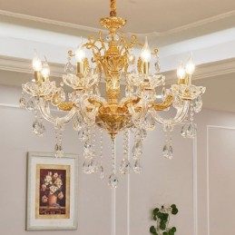 6 Light 8 Light Luxury Gold Barva Crystal Candle Luster