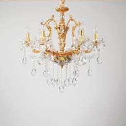 6 Light 8 Light Luxury Gold Barva Crystal Candle Luster