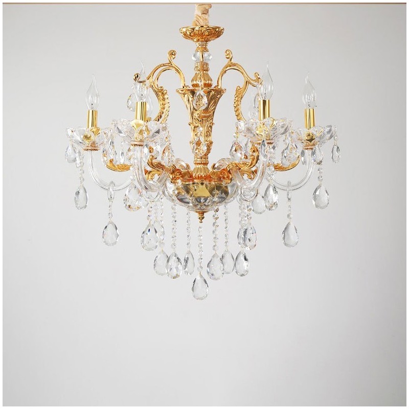 6 Light 8 Light Luxury Gold Barva Crystal Candle Luster