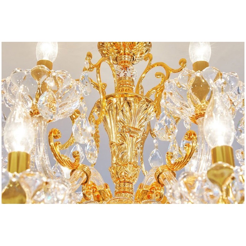6 Light 8 Light Luxury Gold Barva Crystal Candle Luster