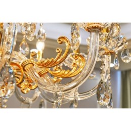 6 Light 8 Light Luxury Gold Barva Crystal Candle Luster