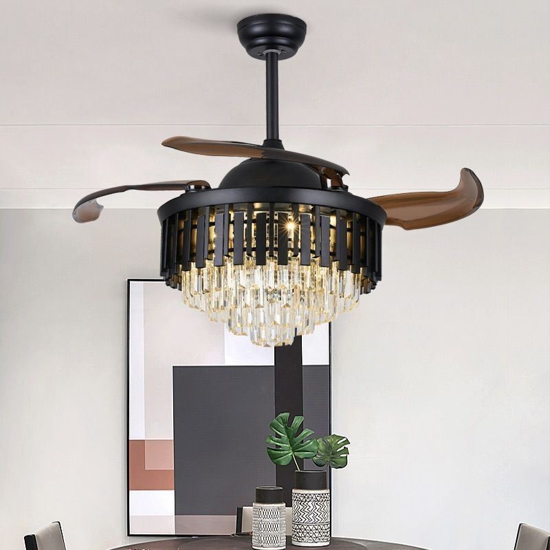 Zatahovací stropní ventilátor Light Crystal stropní ventilátor