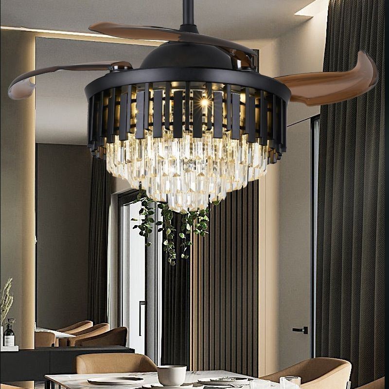 Zatahovací stropní ventilátor Light Crystal stropní ventilátor