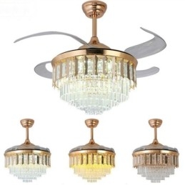 Zatahovací stropní ventilátor Light Crystal stropní ventilátor