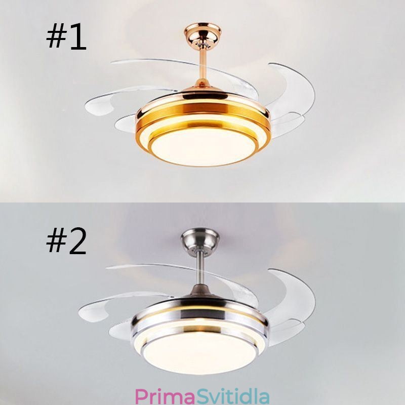 Moderní stropní ventilátorová lampa ABS ventilátorová čepel Akrylové osvětlení