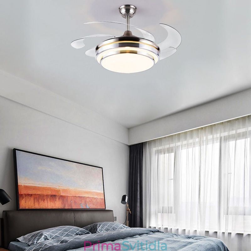 Moderní stropní ventilátorová lampa ABS ventilátorová čepel Akrylové osvětlení