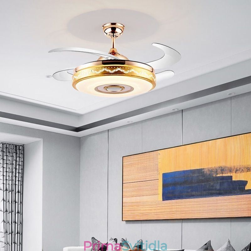 Moderní eletriplating stropní ventilátor Invertorové světlo ventilátoru