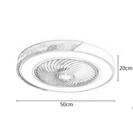 Inteligentní stropní ventilátor se světly Dálkové ovládání Dekor Ventilátor Lampa