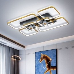 Stropní ventilátor s osvětlením Dekor Ventilátor Akrylová lampa