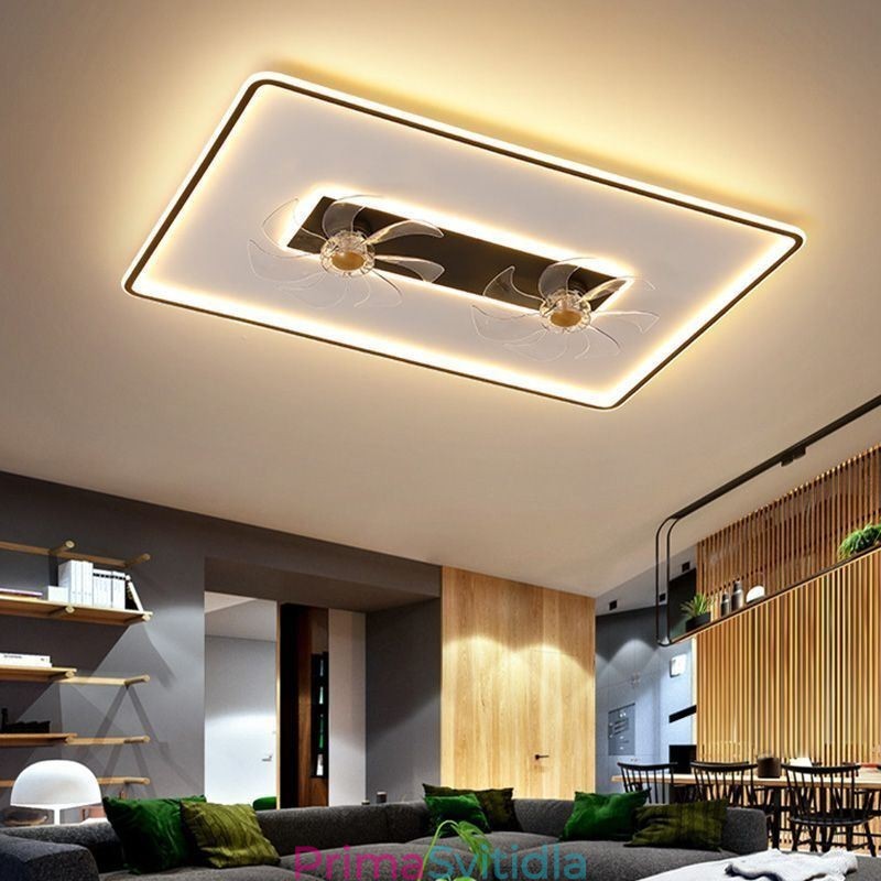 Stropní ventilátor s osvětlením Dekor Ventilátor Akrylová lampa